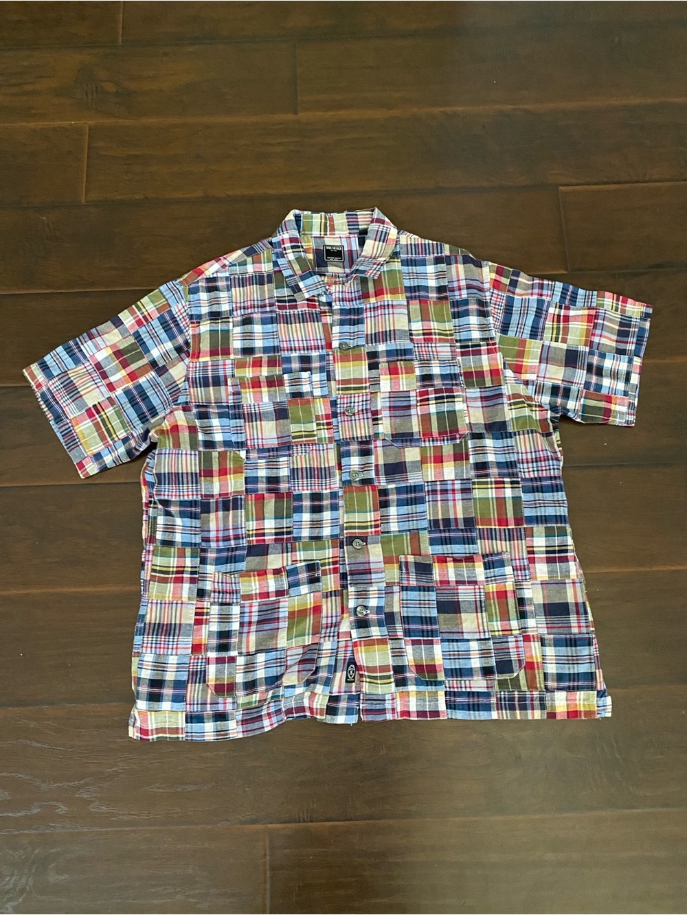 Todd Snyder 100% cotton Patch Work Pattern multicolor shirt men’s size XXL